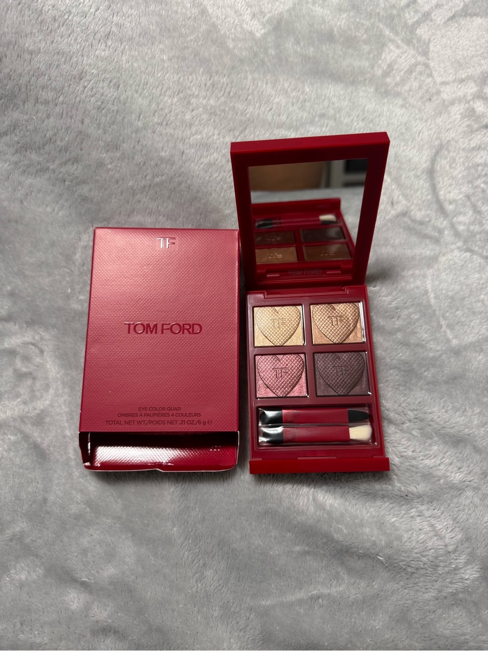 Tom Ford Women Makeup Eye Color Quad - Red Packaging, Gold & Pink Shades